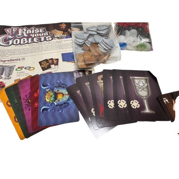 Raise Your Goblets Board Game RARE Limited Ed. GOLD Goblets 100% complete - Picture 6 of 12